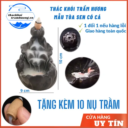 Thác khói trầm hương Tòa Sen Có Cá