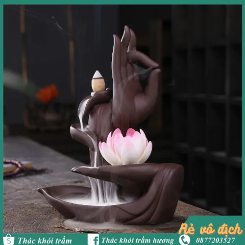 Thác khói trầm hương Tay Phật Thủ Ấn 