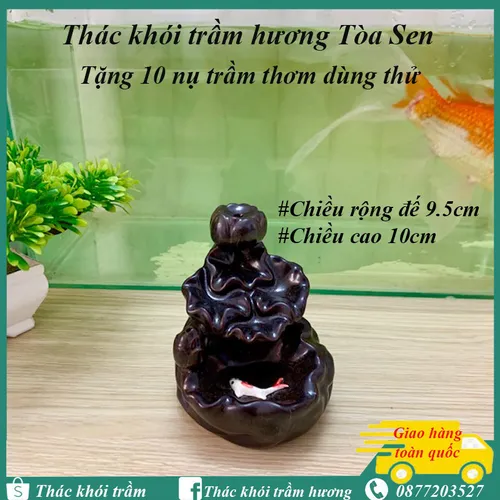Thác khói trầm hương Tòa Sen Có Cá 
