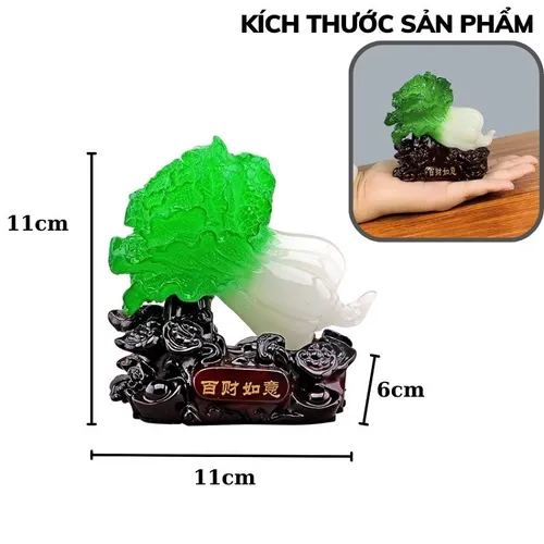 Tượng Bắp Cải Mini Phong Thủy – Chiêu Tài Hút Lộc, Trang Trí Nhà Cửa Mang May Mắn