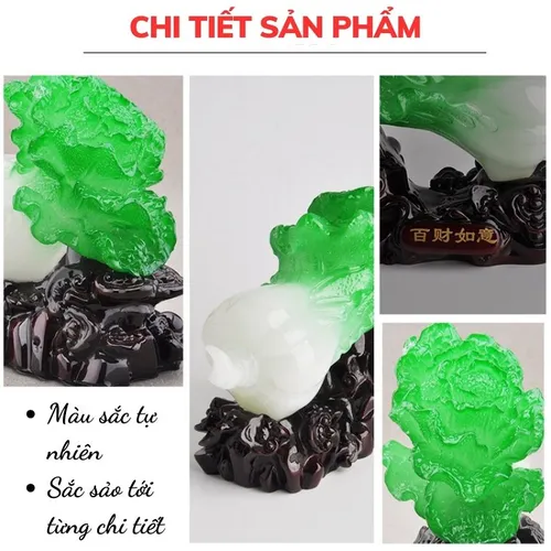 Tượng Bắp Cải Mini Phong Thủy – Chiêu Tài Hút Lộc, Trang Trí Nhà Cửa Mang May Mắn