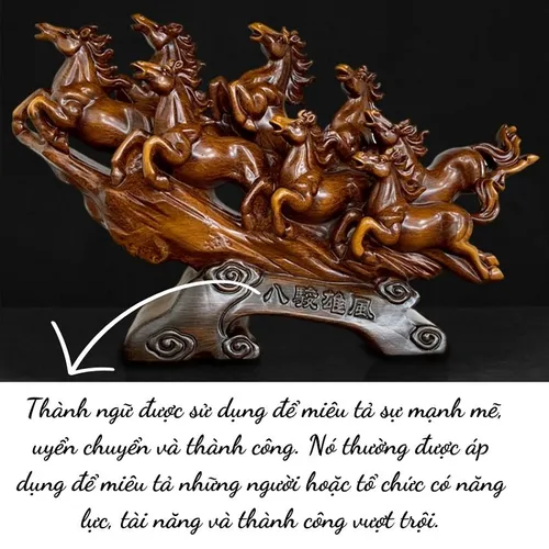 Tượng Bát Mã Truy Phong – Tượng Phong Thủy Mã Đáo Thành Công Trang Trí Phòng Khách, Quà Tặng Tân Gia Khai Trương