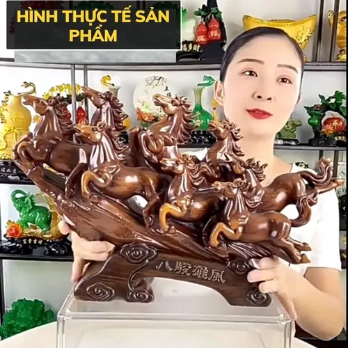 Tượng Bát Mã Truy Phong – Tượng Phong Thủy Mã Đáo Thành Công Trang Trí Phòng Khách, Quà Tặng Tân Gia Khai Trương