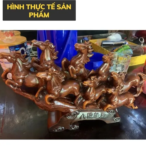 Tượng Bát Mã Truy Phong – Tượng Phong Thủy Mã Đáo Thành Công Trang Trí Phòng Khách, Quà Tặng Tân Gia Khai Trương