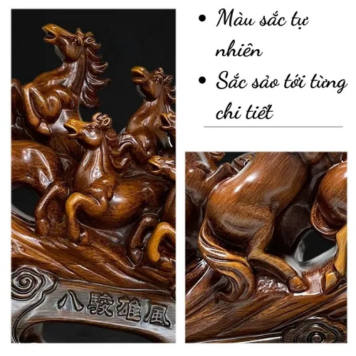 Tượng Bát Mã Truy Phong – Tượng Phong Thủy Mã Đáo Thành Công Trang Trí Phòng Khách, Quà Tặng Tân Gia Khai Trương