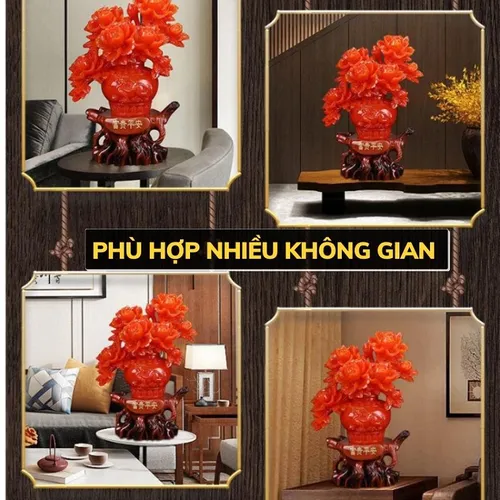 Tượng Hoa Mẫu Đơn Phú Quý – Biểu Tượng Phong Thủy Chiêu Tài, Hút Lộc, Mang Lại May Mắn & Bình An