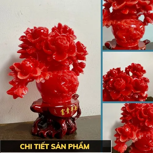 Tượng Hoa Mẫu Đơn Phú Quý – Biểu Tượng Phong Thủy Chiêu Tài, Hút Lộc, Mang Lại May Mắn & Bình An