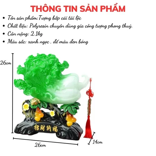 Tượng Bắp Cải Tài Lộc Phong Thủy – Chiêu Tài Hút Lộc, Mang Vận May Và Phú Quý