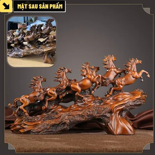 Tượng Bát Mã Truy Phong – Tượng Phong Thủy Trang Trí Kệ Tủ Mang Lại May Mắn, Thành Công