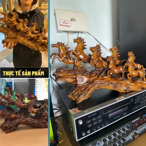 Tượng Bát Mã Truy Phong – Tượng Phong Thủy Trang Trí Kệ Tủ Mang Lại May Mắn, Thành Công