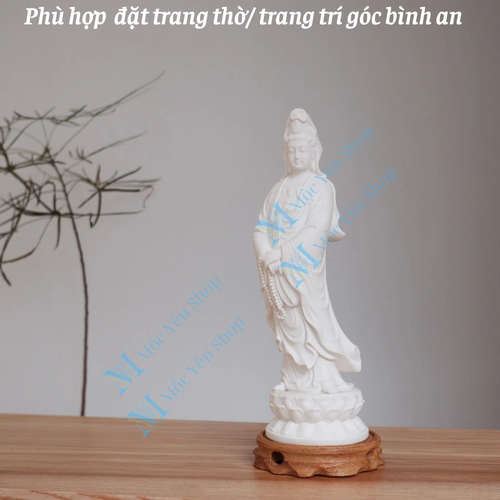 Tượng Quan Âm Bồ Tát Đứng 29cm – Tượng Phật Quan Âm Trang Trí Bàn Thờ, Phòng Thiền