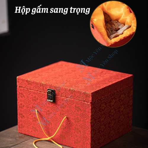 Tượng Quan Âm Bồ Tát Phúc Lành Gốm Tử Sa Cao Cấp – Tượng Phật Decor Bình An, Tĩnh Tâm