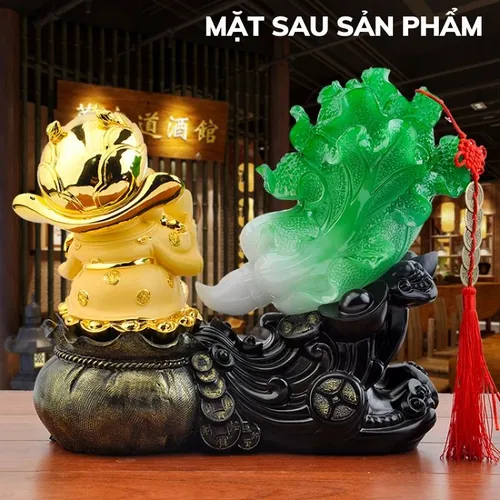 Tượng Thần Tài Mang Tài Lộc Tới – Bắp Cải Phong Thủy Chiêu Tài Hút Lộc, Quà Tặng Tân Gia – Khai Trương Ý Nghĩa