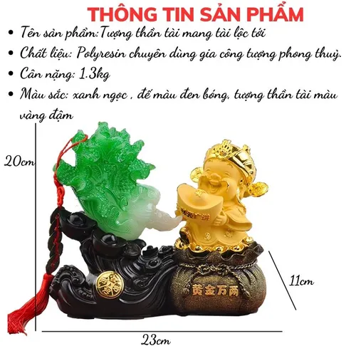 Tượng Thần Tài Mang Tài Lộc Tới – Bắp Cải Phong Thủy Chiêu Tài Hút Lộc, Quà Tặng Tân Gia – Khai Trương Ý Nghĩa