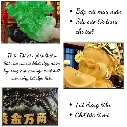 Tượng Thần Tài Mang Tài Lộc Tới – Bắp Cải Phong Thủy Chiêu Tài Hút Lộc, Quà Tặng Tân Gia – Khai Trương Ý Nghĩa