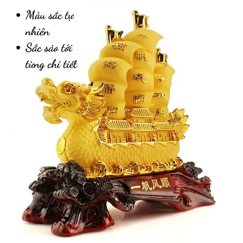 Tượng Thuyền Rồng Thuận Buồm Xuôi Gió Phong Thủy – Biểu Tượng Tài Lộc, May Mắn, Thành Công