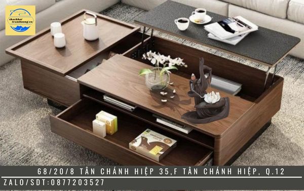 tượng thác khói đặt trên bàn trà tượng thác khói đặt trên bàn trà