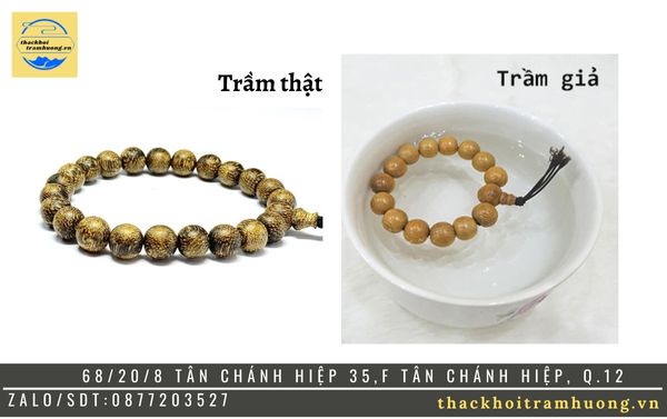 Phân biệt vòng gỗ trầm hương thật và giả Phân biệt vòng gỗ trầm hương thật và giả