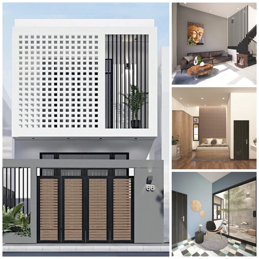 NHÀ PHỐ NỔI BẬT VỚI HỆ GẠCH HOA GIÓ