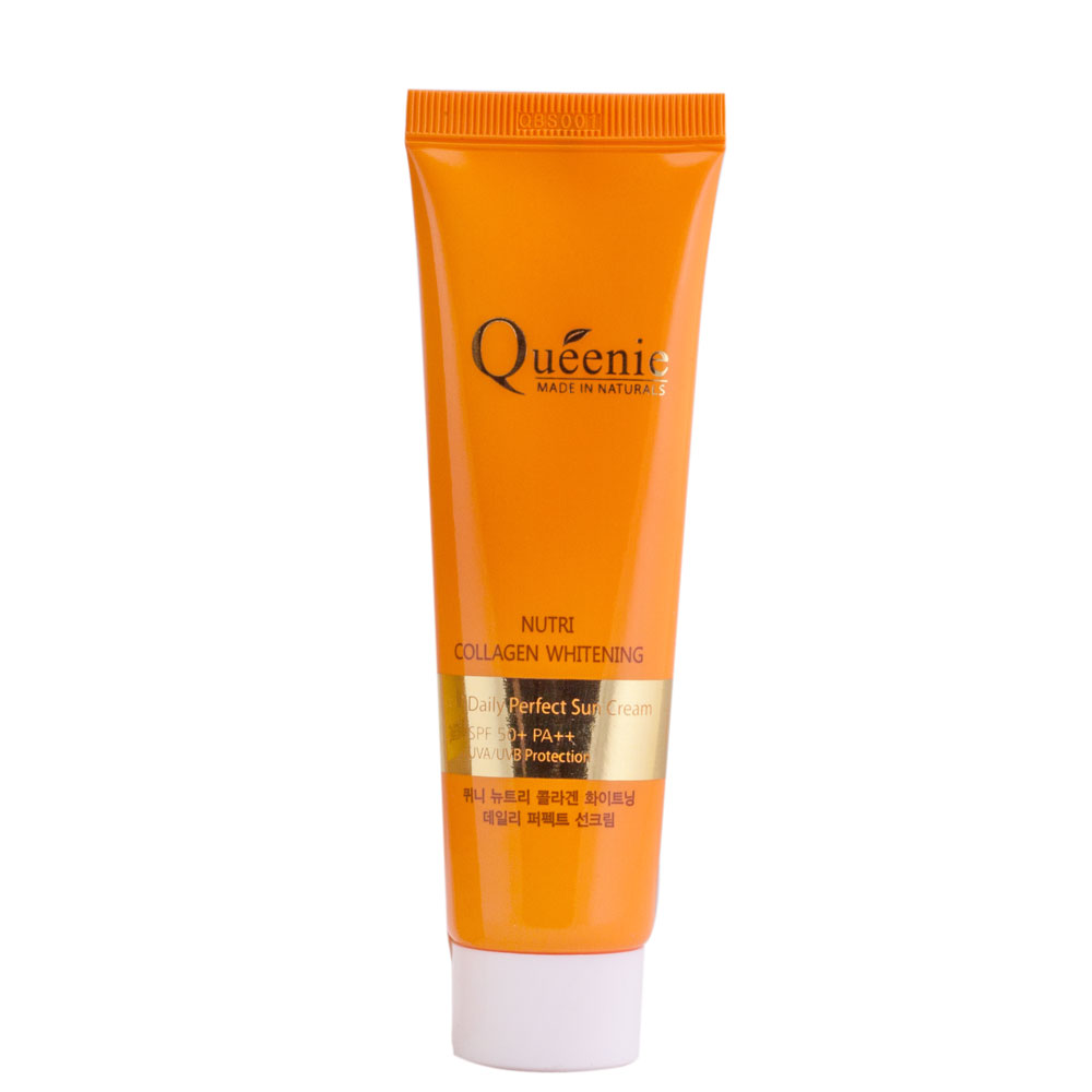 Kem chống nắng Queenie - dưỡng trắng da, bổ sung Collagen SPF 50 PA++