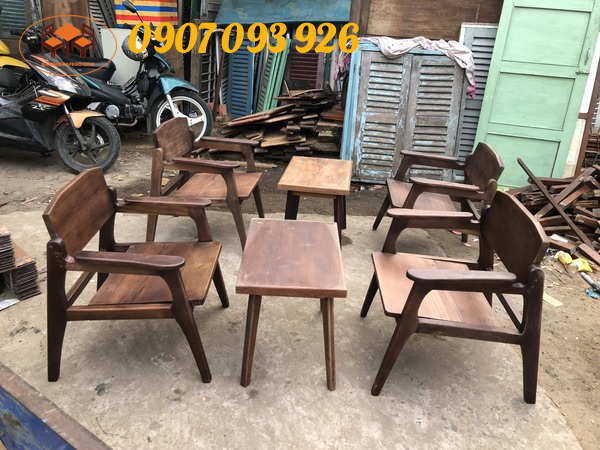 bàn ghế gỗ cà phê bàn ghế gỗ