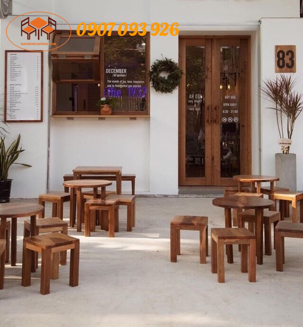bàn ghế gỗ cà phê Bàn ghế