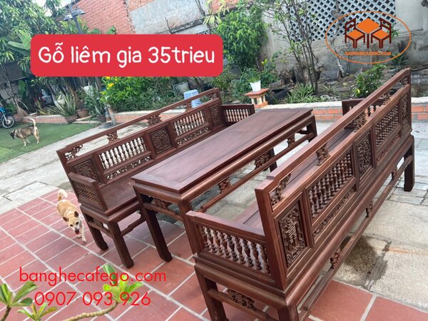 Bộ bàn ghế gỗ kiểu xưa trường kỷ