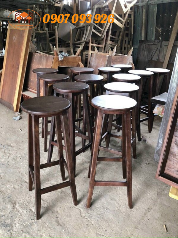 Ghế gỗ quán bar