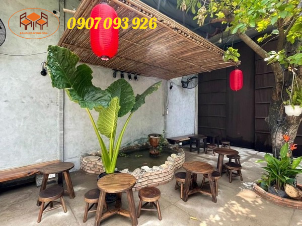 bàn ghế cà phê gỗ bàn ghế