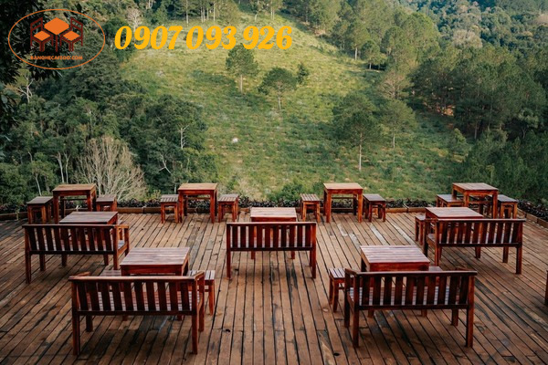 bàn ghế gỗ cà phê Bàn ghế