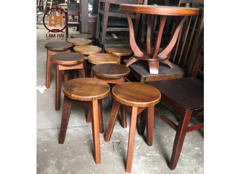 Ghế đôn gỗ mặt tròn Ghế đôn gỗ mặt tròn