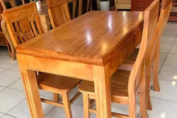 Gợi ý những mẫu bàn ghế gỗ quán ăn nguyên khối hút khách