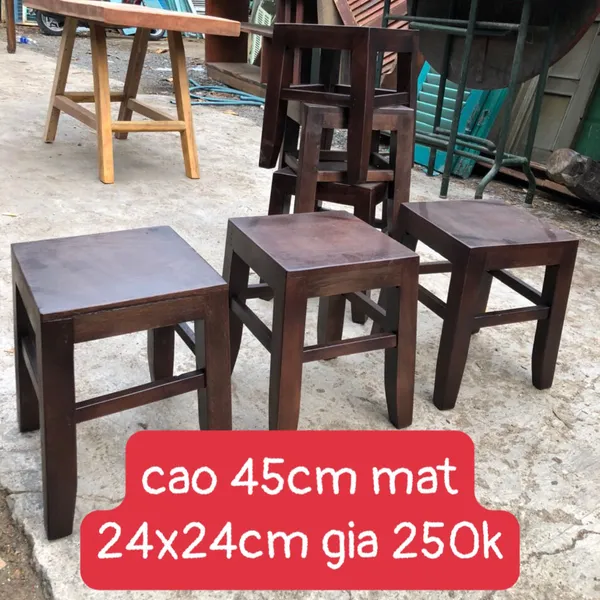Ghế đôn gỗ cao 45cm