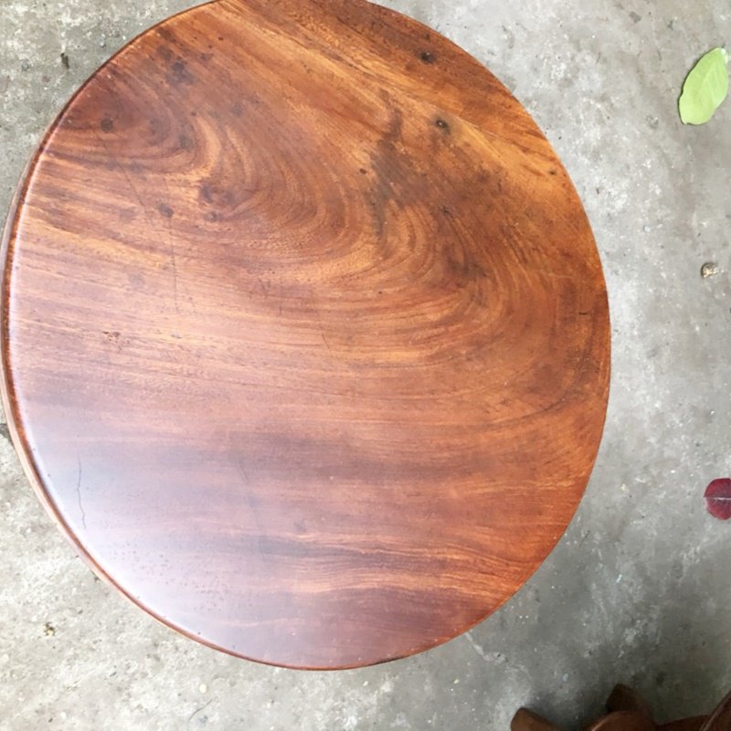 Bàn cafe gỗ tròn cao 45cm đường kính 60cm