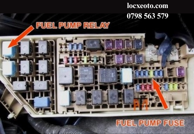 Trước khi tháo lọc nhiên liệu, cần giảm áp suất trong hệ thống Trước khi tháo lọc nhiên liệu, cần giảm áp suất trong hệ thống