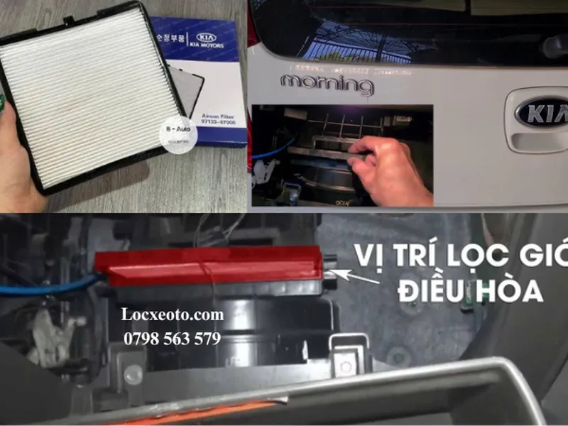 Bao lâu nên thay lọc gió điều hoà cho xe Kia Morning?