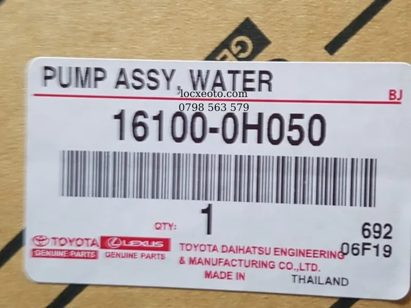 BƠM NƯỚC ĐỘNG CƠ XE TOYOTA CAMRY MÁY 2.4