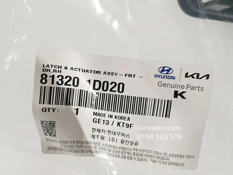 Khóa cửa trước xe kia Carens, Rondo