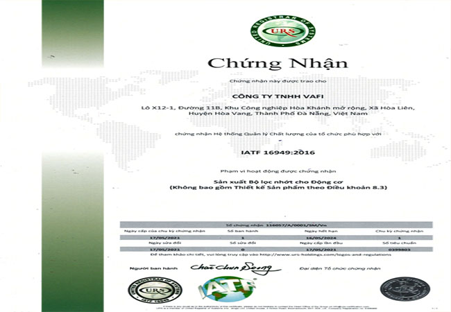 tìm hiểu về giấy chứng nhận của nơi sản xuất lọc dầu tìm hiểu về giấy chứng nhận của nơi sản xuất lọc dầu