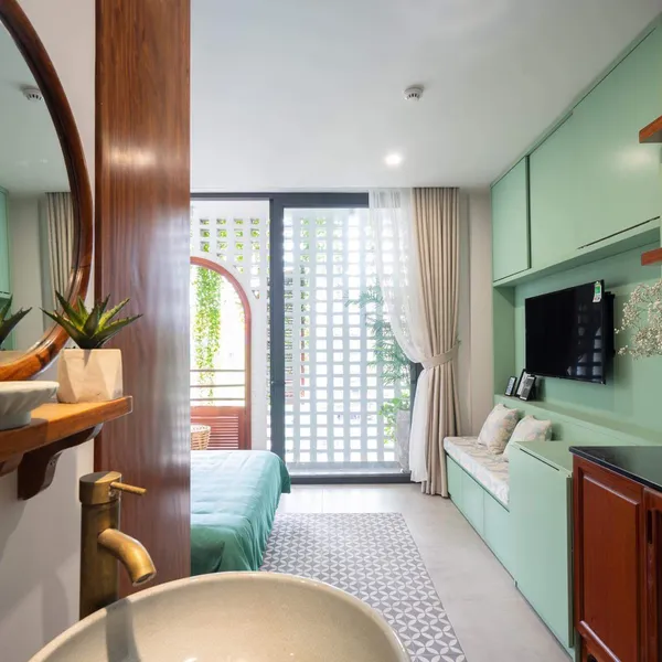 Green Studio with balcony at Thanh Da area, Binh Thanh