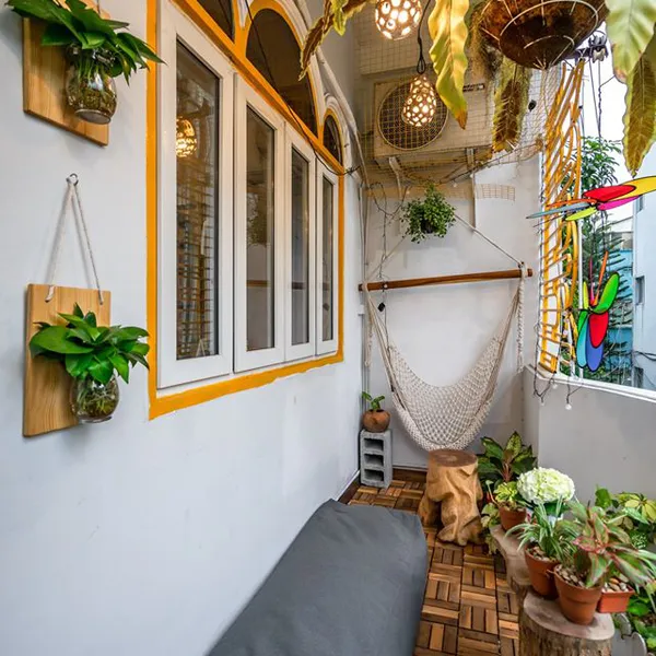 Rustic Loft in Tan Dinh, District 1 | Balcony | Unique Decoration
