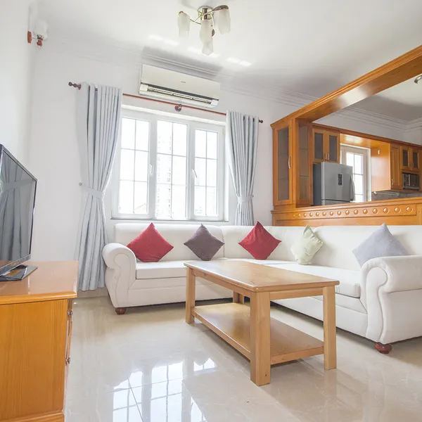 3-Bedroom Serivced Apartment with Balcony in Thao Dien | Brightly & Peaceful | Pool & Gym  