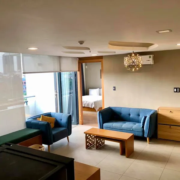 Two Bedroom Penthouse with 3 balconies | River view from the top of the building | Thao Dien