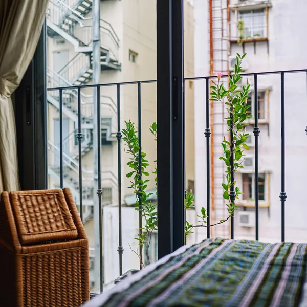 NEW ! Indochine Style Studio at the City center | High Floor |  Balcony + Windows