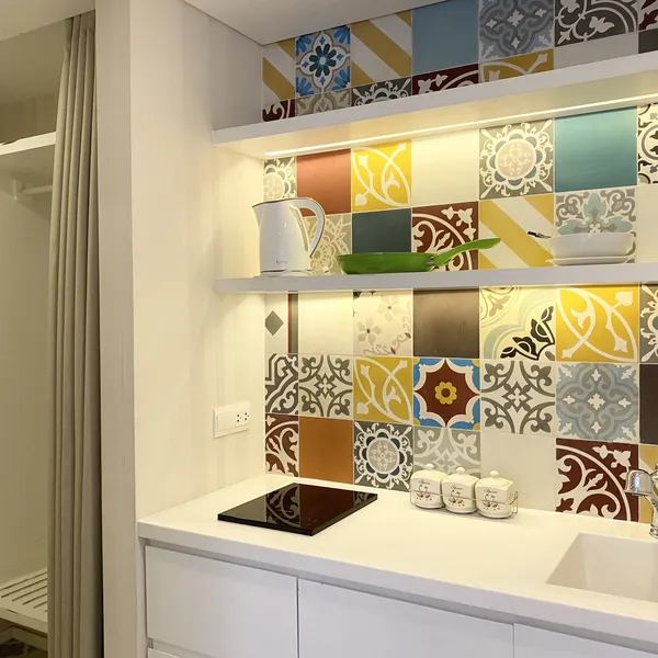 Studio with full body glass door | bathtub | kitchen | sofa | 30m2 | Pool 