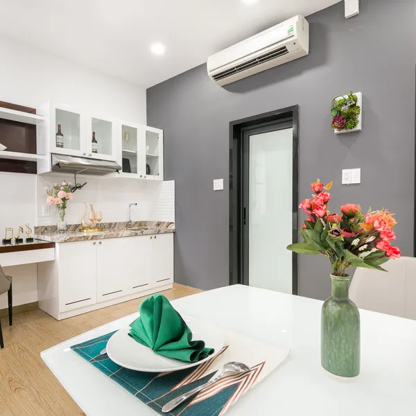 Bright Studio Serviced with balcony | Sofa | 40m2 | Pool & Gym
