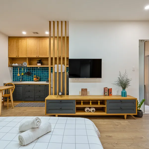 Green Studio with Balcony | Binh Thanh| View Landmark 81 