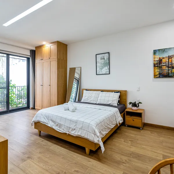 Green Studio with Balcony | Binh Thanh| View Landmark 81 