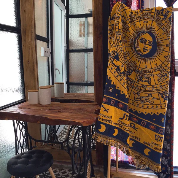 Boho Apartment Decor, city center, kichen on the balcony 