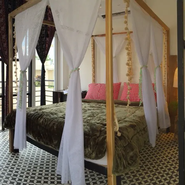 Boho Apartment Decor, city center, kichen on the balcony 